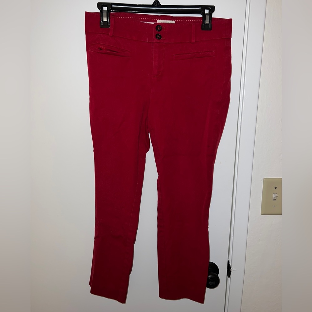 Anthropologie - The Essential Slim pants red size 4